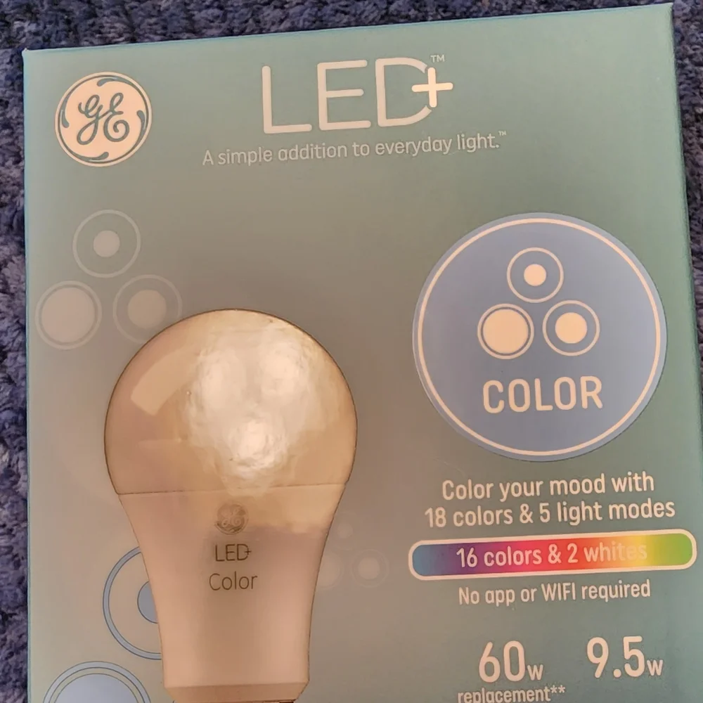 LED color light bulb GE brand
